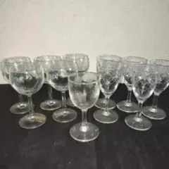 クリスタルカット ワイングラス 12個セット