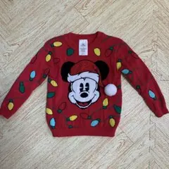 ミッキーマウス サンタセーター UP TO 98