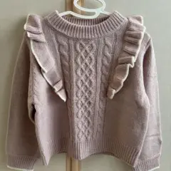 【未使用】mezzo piano フリルニットセーター 120サイズ