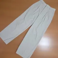 UNIQLO タックワイドパンツ アイボリー M 　469854 ベージュ
