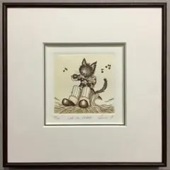 ☆貴重☆松坂優里 北欧 モダン ペン画 現代アート 原画 壁掛け 絵画