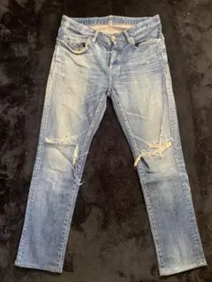 ヒステリックグラマー スタッズ付き ストレッチ スリム デニムW29L32 