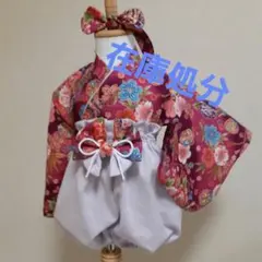 ハンドメイド　ベビー袴 80