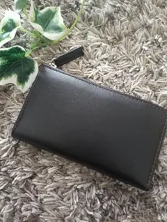 新品未使用⭐️ビジネスレザーファクトリー　黒　チャック付き財布
