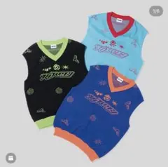 9090 ninty ninty ニットベスト　緑