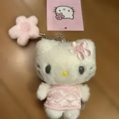 サンリオ キティ マスコットホルダー ミニチュアキルト ピンク