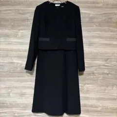 美品⭐︎礼服 喪服 ブラックワンピーススーツ ジャケット付　7号