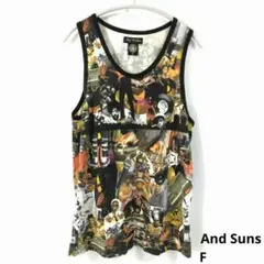 And Suns 総柄 タンクトップ コラージュ柄 F Y2Kのサムネイル