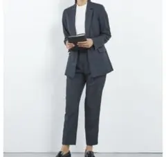 SUIT SELECT☆美品☆ネイビー系 ビジネススーツ パンツスーツ上下