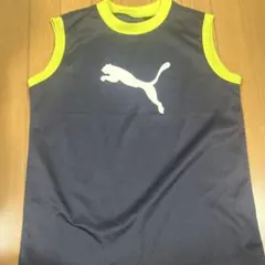 Puma ノースリーブタンクトップ ネイビー/イエロー