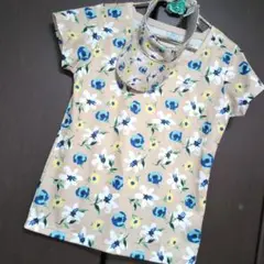 花柄バボラ 半袖Tシャツ バイザー付き