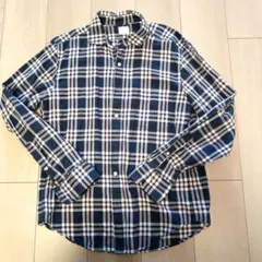 BACK NUMBER 長袖シャツ ネイビー チェック L656番