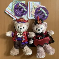 ダッフィー シェリーメイ　ぬいぐるみバッジ　ハロウィン　タグ付き　ディズニーシー