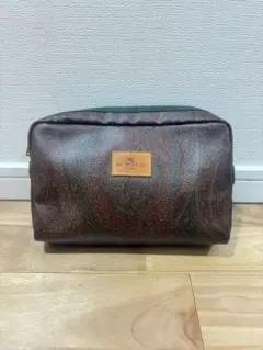 ETRO ポーチ ブラック ペイズリー柄 - メルカリ