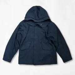 トップバリュ 中綿キルティング フーデッド ブルゾン ジャケット 濃グレー S