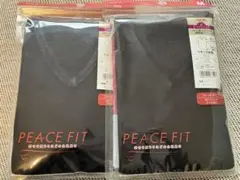 TOPVALU PEACE FIT Vネック半袖 ブラック M 2枚