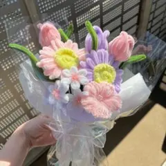 モールフラワー チャイラテ shop 枯れないお花　ピンク　ムラサキ　韓国花束