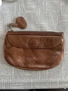 美品！本革IBIZA イビザ ブラウンレザー ポーチ