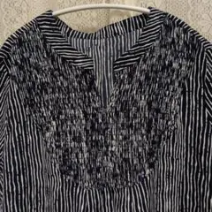 ネイビーとホワイトのストライプ チュニック　新品　母の日プレゼント