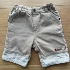 familiar ファミリア　ファミちゃん　ハーフパンツ　ベージュ　80cm