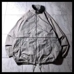 90s UMBRO ナイロンジャケット グレー XL ドローコード 海外企画