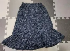 CIAOPANIC TYPY ネイビー花柄ティアードスカート 110cm