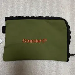 【新品未使用】スタンダードプロダクツ　フラットポーチ　グリーン　旅行　小物入れ