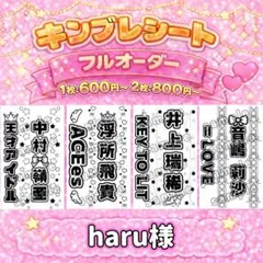 haru様　オーダーページ　キンブレシート　《サンプル確認後、金額変更》