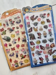 大人気 キャラクター 立体シール 2枚 硬いシール 3Dシール セット