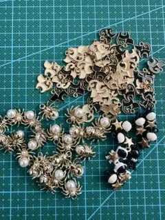 在庫処分SALE ゴールド金属製チャームセット No.3