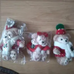 クリスマス 3体セット ダッフィー シェリーメイ キーホルダー