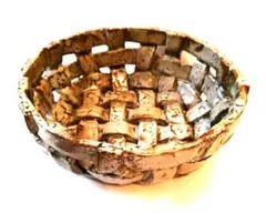 陶器製編み込みデザインバスケット