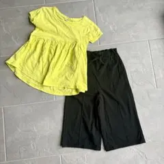 GU ユニクロ　ガウチョパンツ・フレンチスリーブセットのサムネイル