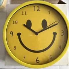 スマイル 掛時計 イエロー