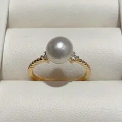 アコヤ本真珠　ホワイトパール　リング