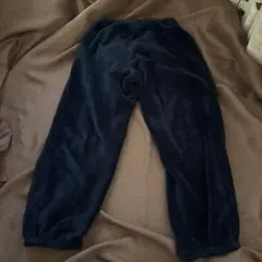 モコモコ寝巻きズボン160 汚れ目立たない紺色