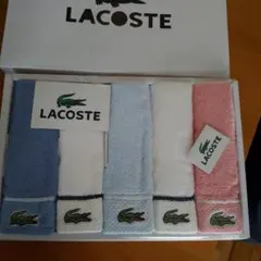 LACOSTE タオルハンカチ 5枚セット