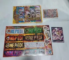 ワンピース 付録 セット クリアしおり ステッカー 他
