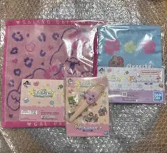 おぱんちゅうさぎ 一番くじ G賞 F賞 ハンカチ タオル 巾着 ヘアクリップ