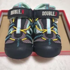 DOUBLE.B 子供用サンダル ブラック　ホットビスケッツ　ミキハウス