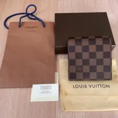 ルイヴィトン 2つ折り 財布 ポルトフォイユマルコ ダミエ エベヌ ブラウン