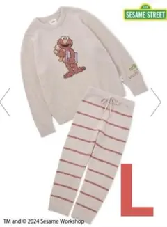 セサミストリート　HOMME モチーフジャガードプルオーバー&ロングパンツ