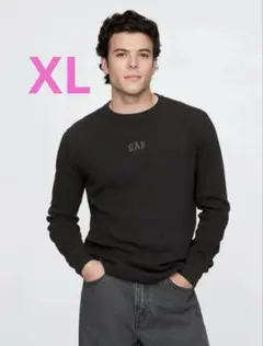 新品未開封 GAP ロゴ ワッフル ニット ロンT ギャップ