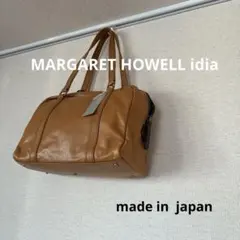 MARGARET HOWELL キャメル色 レザー バッグのサムネイル