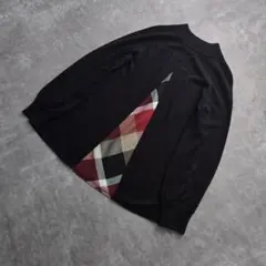 美品 ブルーレーベルクレストブリッジ ウールアクリルブレンドニットプルオーバー