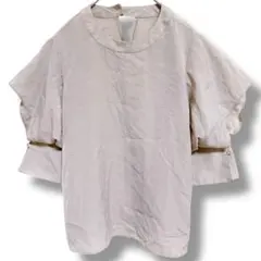 ナチュラルビューティーベーシック ブラウス オープンショルダー M グレージュ