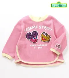 アプレレクール　セサミストリート　ワッフルモチーフTシャツ　90cm