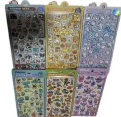 ボンボンドロップシール　ちょこみん　はちみつ　ズートピア　など6枚セット