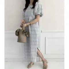 マジェ　チェックワンピース