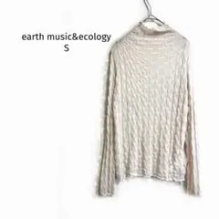 アースミュージックアンドエコロジー/長袖カットソー/レースハイネックメロウリブ